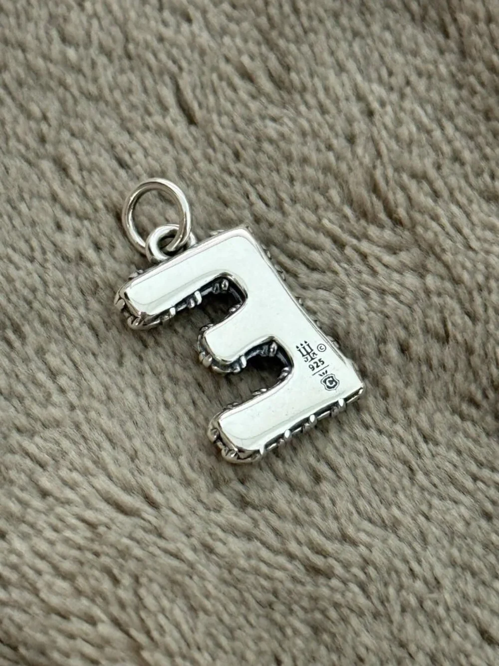 E- Enamel Consuela Floral Initial Charm